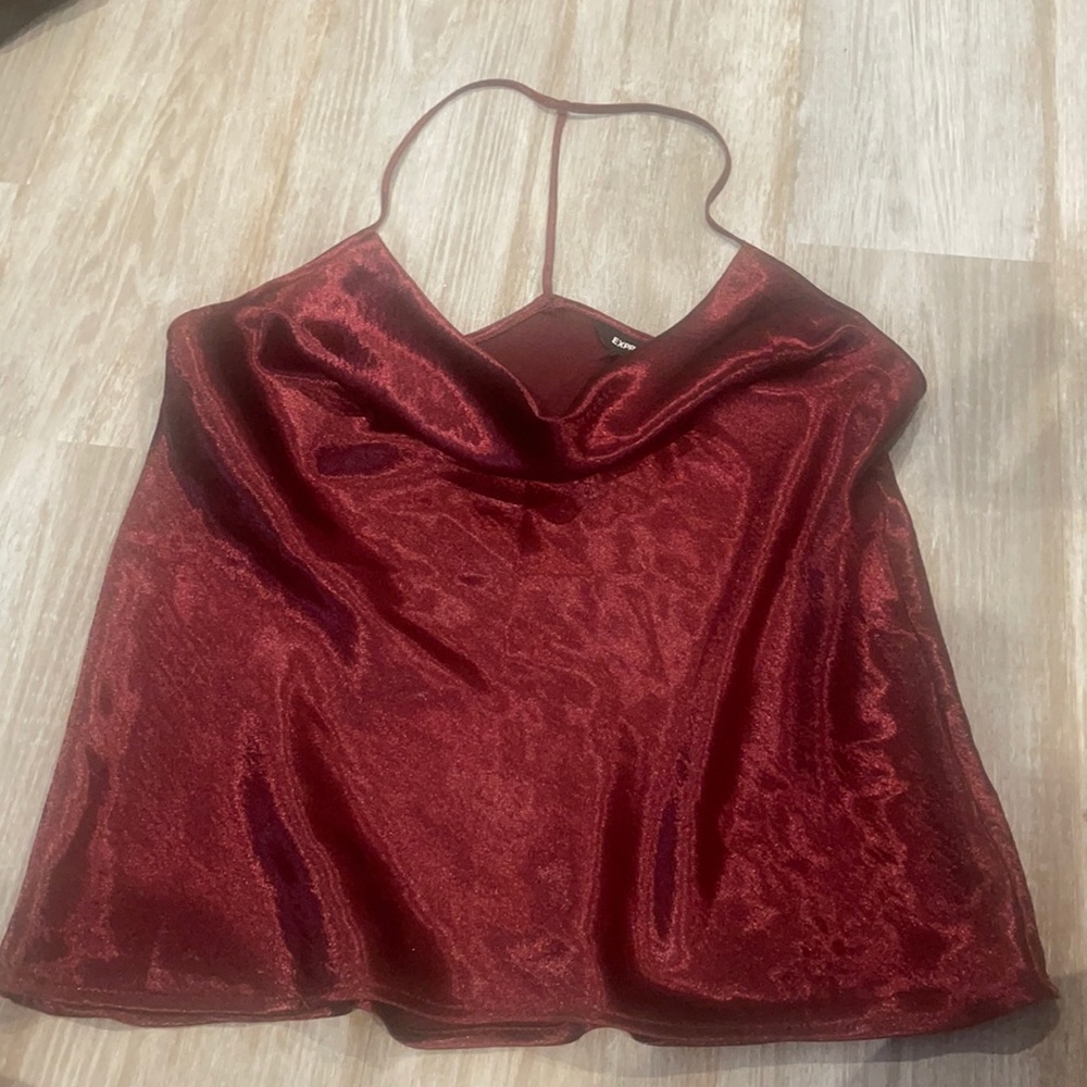 Maroon Silk Top